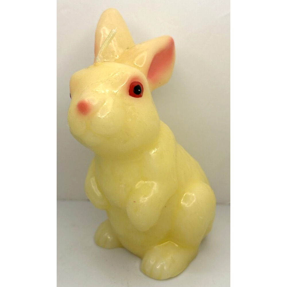 Vintage Springtime Easter Rabbit Candle‎ 6" SKU H358